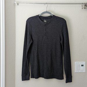 Long Sleeve Button-Down Thermal Tee